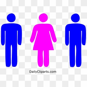 Two Men And A Woman Cartoon, HD Png Download - woman icon png