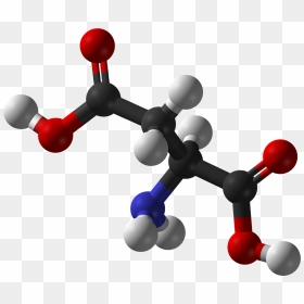 L Aspartic Ac - 3d Structure Of Aspartic Acid, HD Png Download - balls png