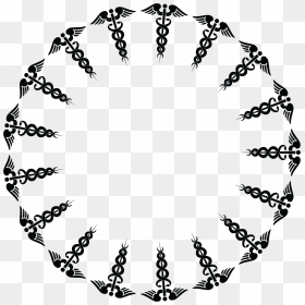 Free Clipart Of A Caduceus Frame - Dc Motor Winding Diagram, HD Png Download - caduceus png
