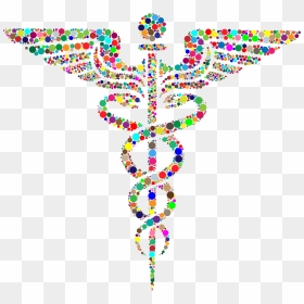 Prismatic Caduceus Circles Clip Arts - Transparent Background Medical Sign, HD Png Download - caduceus png