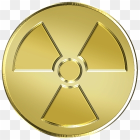 Symbol Nuclear Weapon Gold - Gold Nuke, HD Png Download - nuclear symbol png