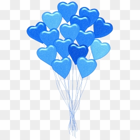 Blue Hearts - Balão De Coração Azul Png, Transparent Png - blue heart png