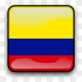 Square,yellow,line - Bandera De Colombia Vector Boton, HD Png Download - colombia flag png