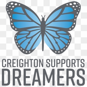 Creighton President On Twitter - Butterfly Drawing With Color, HD Png Download - license plate png