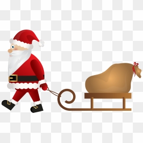 Picture Free Library Santa Claus Sleigh Clipart - Clipart Santa Claus Sleigh, HD Png Download - sleigh png