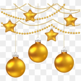 Gold Christmas Balls Png , Png Download - Yellow Christmas Ball Png, Transparent Png - balls png