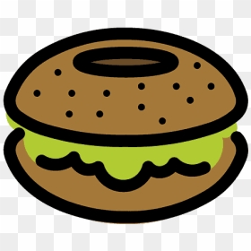 Bagel Emoji Clipart - Fast Food, HD Png Download - food emoji png