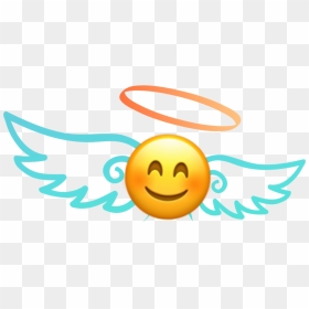 #emoji #wings #halo #angel #smile#happy #cute - Angel And Devil, HD Png Download - angel emoji png