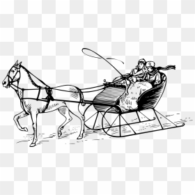 Transparent Sleigh Png - One Horse Open Sleigh Clipart, Png Download - sleigh png
