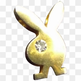 Vintage 10k Gold Filled Playboy Bunny Pendant Playboy - Playboy Png Gold, Transparent Png - playboy logo png