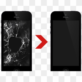 Broken Phone Png Vector Black And White - Broken Phone Fixed Phone, Transparent Png - phone.png