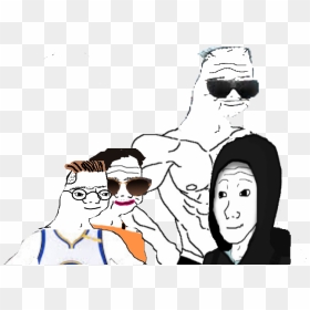 Wojak With Zoomer Boomer Wine Aunt - Illustration, HD Png Download - meme glasses png