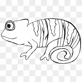 Cameleon Clipart Desert Animal - Chameleon Clipart Black And White Png, Transparent Png - chameleon png