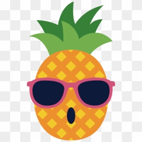 Vector Of Spectacles Glasses Pineapple Download Free - Draw A Pineapple With Sunglasses, HD Png Download - pineapple clipart png