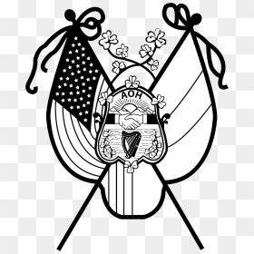 Ancient Order Of Hibernians In America 01 Logo Black - Ancient Order Of Hibernians, HD Png Download - jedi symbol png
