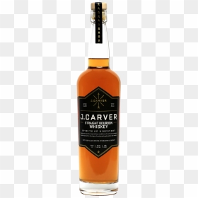 J Carver Straight Bourbon Whiskey - Glass Bottle, HD Png Download - whiskey png