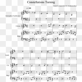 Constellations Turning Sheet Music Composed By Original - Sheet Music, HD Png Download - constellations png
