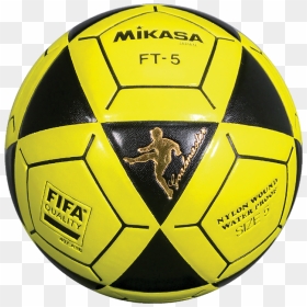 Mikasa Ft5a Goal Master Soccer Ball Size 5 Yellow/black - Mikasa Footvolley Ball Ft 5, HD Png Download - soccerball png
