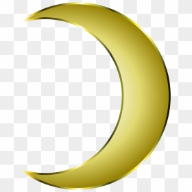 Golden Crescent Moon, HD Png Download - crescent png
