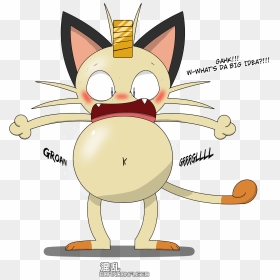 Meowth Again - Cartoon, HD Png Download - meowth png