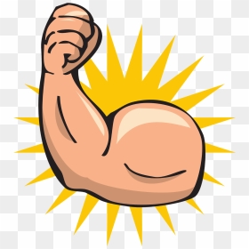 Medium Image - Strong Arm Clipart, HD Png Download - muscle emoji png