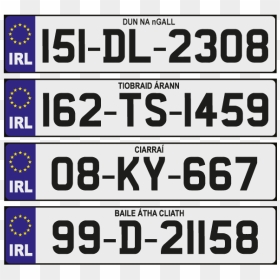 Legal Number Plates Ireland, HD Png Download - license plate png