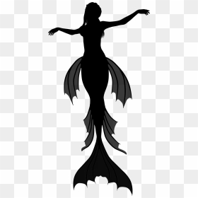Silhouette Mermaid Fairy Tale - Silhouette Clipart Mermaid, HD Png Download - fairy tail png