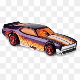71 Mustang Funny Car In Purple, Hw Flames, Car Collector - Hot Wheels Car Png, Transparent Png - hot model png
