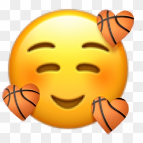 #basketball #emoji #basketballedits #freetoedit - Transparent Heart Face Emoji, HD Png Download - basketball emoji png