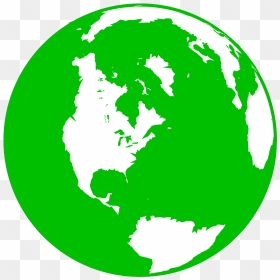 Earth Clipart For Kid Png - Green And White Globe, Transparent Png - earth clipart png