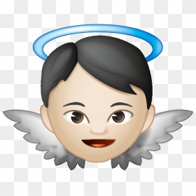 Black Angel Emoji, HD Png Download - angel emoji png