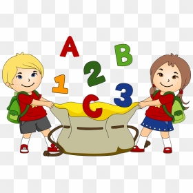 Educational Vector Child Education - Clipart Children At School, HD Png Download - teacher clipart png