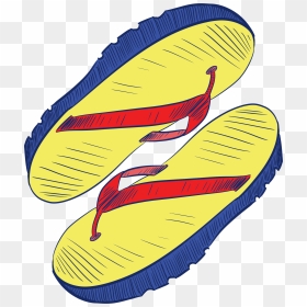 Pair Of Flip Flops Clip Arts - Mentahan Animasi Sandal Jepit, HD Png Download - flip flops png