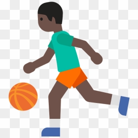Man Bouncing Ball Emoji Clipart - Football Sports Emoji, HD Png Download - basketball emoji png