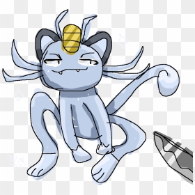 Crappy Trackpad Meowth - Cartoon, HD Png Download - meowth png