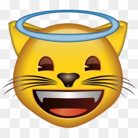 Heart Eyes Cat Emoji Gif, HD Png Download - angel emoji png