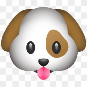 Download Emoticon Cute Sticker Poodle Dog Puppy Emoji - Dog Emoji Png, Transparent Png - kiss emoji png