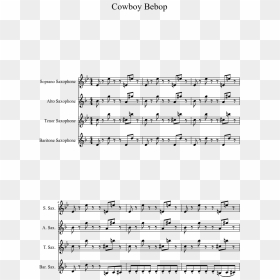 Cowboy Bebop Sheet Music 1 Of 15 Pages - Coffin Dance Piano Sheet Music, HD Png Download - cowboy bebop png
