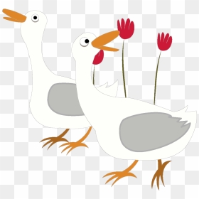 Cartoon Cute White Duck Element - Duck, HD Png Download - anaheim ducks logo png