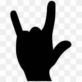 Fingers Png Icon Free Download Onlinewebfonts Com - Rock On Hand Sign Png, Transparent Png - hand silhouette png