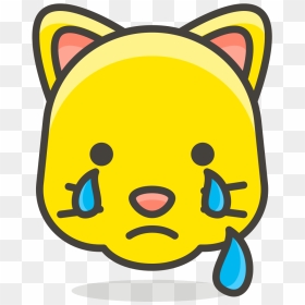 Cat Face Easy Drawings, HD Png Download - crying face png