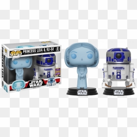 Holographic Princess Leia & R2-d2 Sce - Funko Pop Star Wars R2d2, HD Png Download - princess leia png