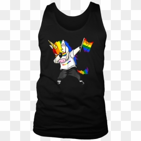 Unicorn Dabbing Lgbt Pride Flag Gay Lesbian T Shirt - Portable Network Graphics, HD Png Download - dabbing png