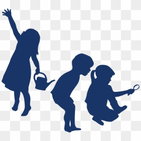 Kids Learning Silhouette Png, Transparent Png - children silhouette png