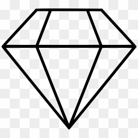Diamond Clipart Outline - Outline Diamond Shape, HD Png Download - diamond clipart png