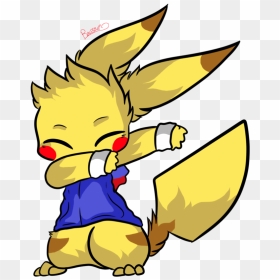 Picture Black And White Dabbing Drawing Eevee - Draw A Dabbing Pikachu, HD Png Download - dabbing png