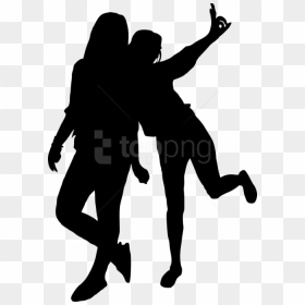 Free Png Girl Group Hoto Posing Silhouette Png - Girls Dancing Silhouette Png, Transparent Png - girl silhouette png