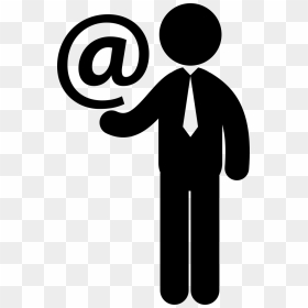 Businessman With Email Symbol - Architect Icon Png, Transparent Png - email symbol png