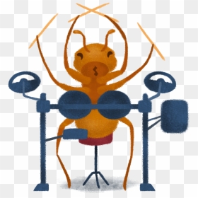 Ant Playing Drums - Ant Man Ant Playing Drums, HD Png Download - ant man png