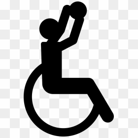 Paralympic Basketball Silhouette - Paralympic Games, HD Png Download - basketball silhouette png